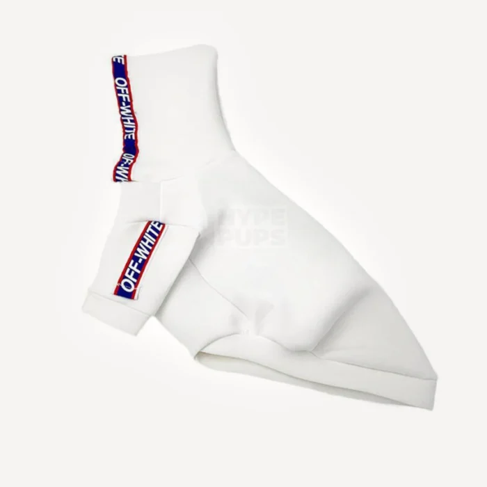 Blue Trim dog hoodie inspired by Off-White view 2