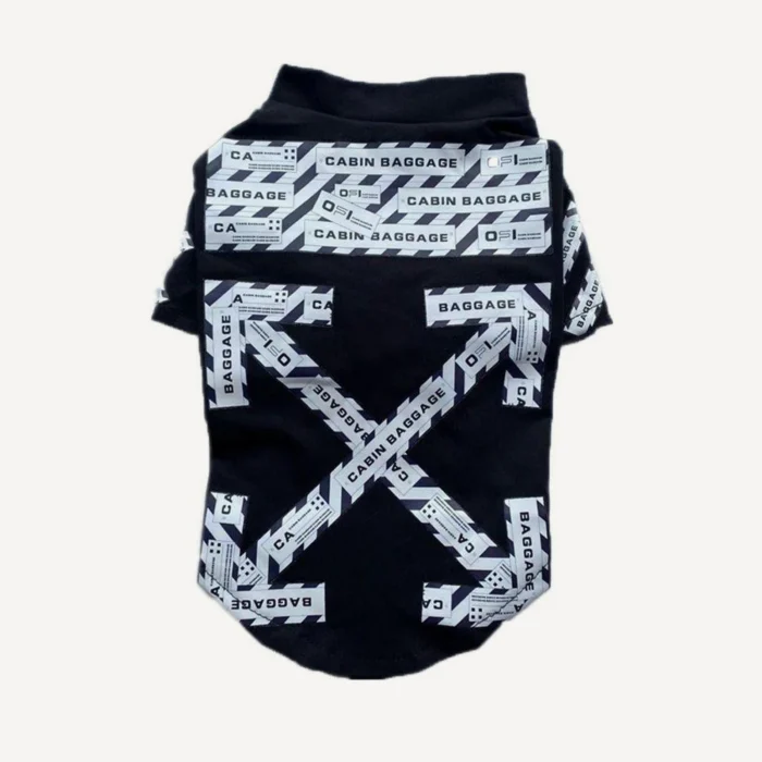 Cabin Baggage dog tee inspired by Off-White view 6