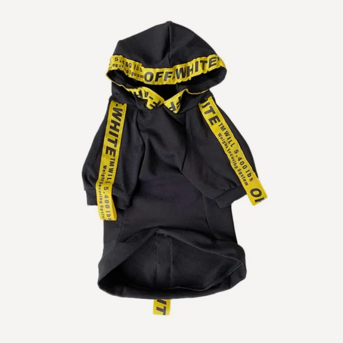 Industrial dog hoodie inspired by Off-White view 4