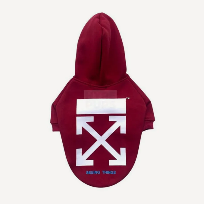 Seeing Things dog hoodie inspired by Off-White view 2