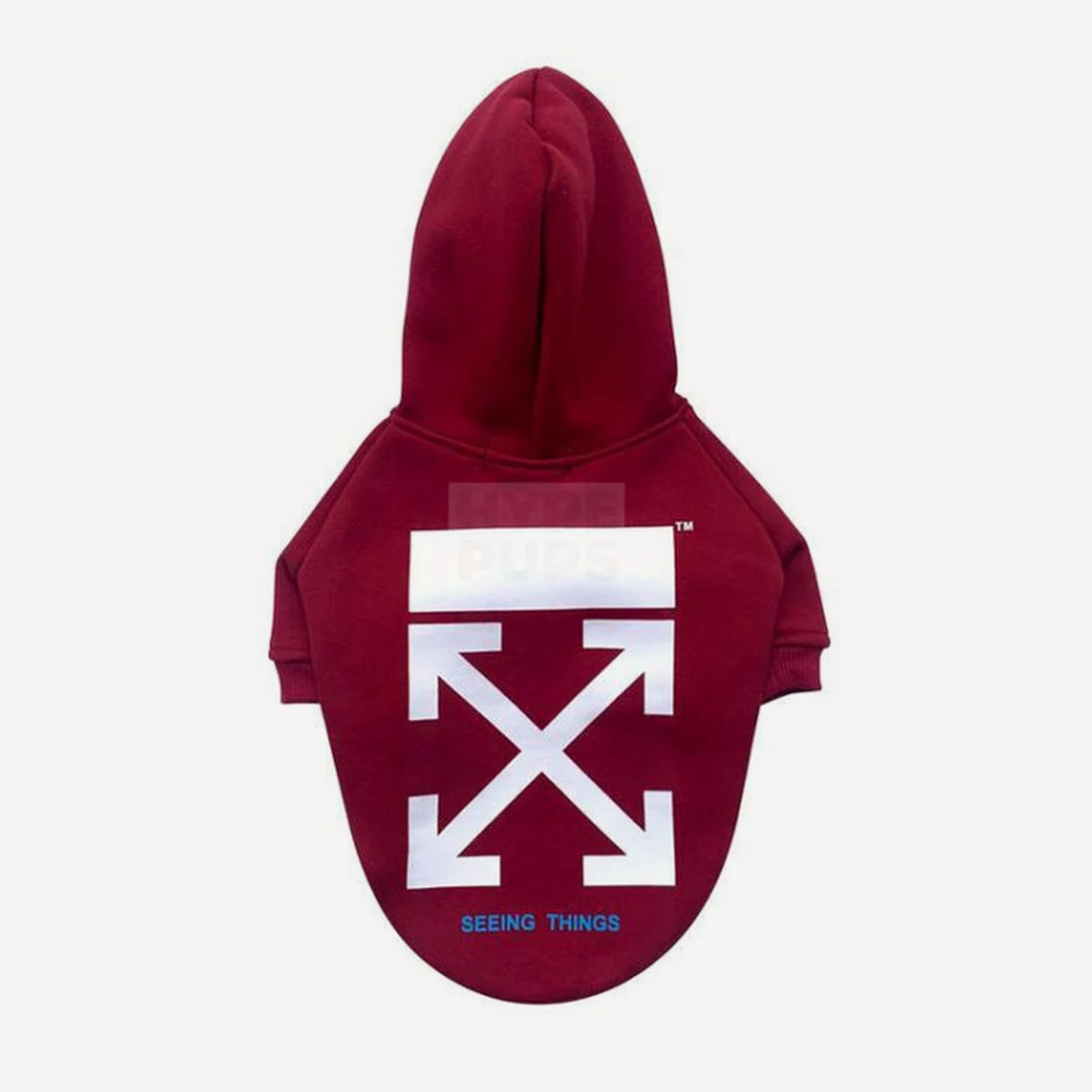Seeing Things dog hoodie inspired by Off-White view 2
