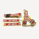 Red and yellow logo webbing complete harness, collar and leash set