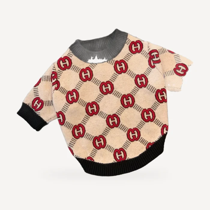 Pawcci Cream Monogram Sweater product view