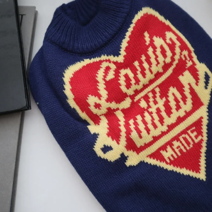 Chewy V Heart Sweater detail