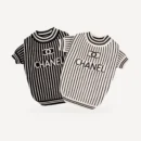 Chewnel Vertical Stripe Sweater black and white