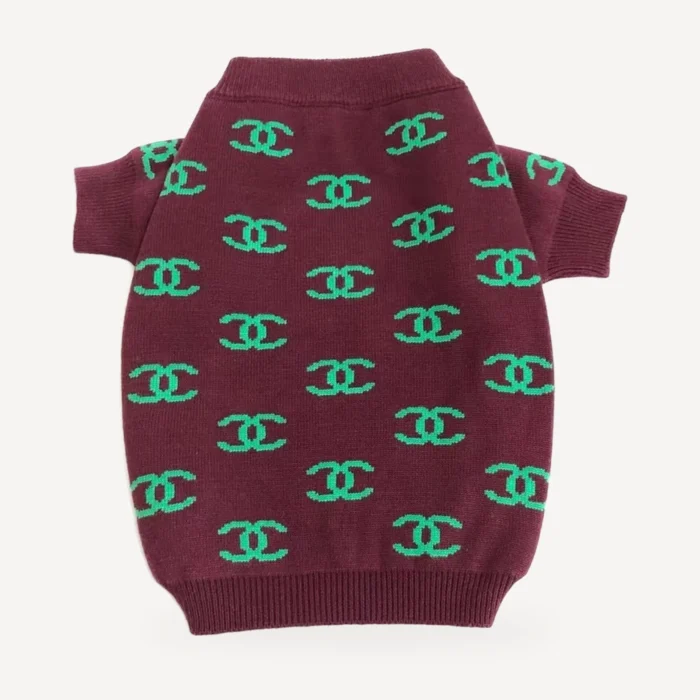 Chewnel Burgundy Logo Sweater product view