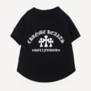 Hollywood dog tee inspired by Chrome Hearts, black, back view