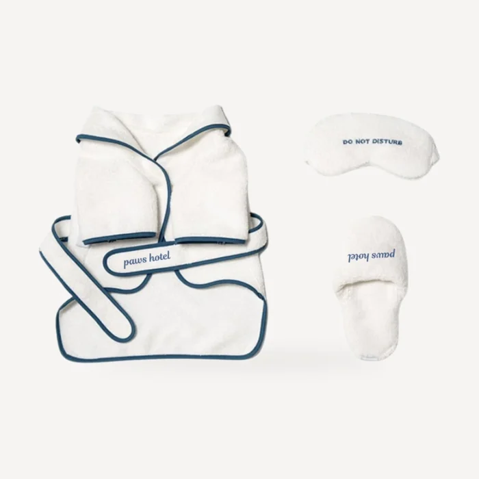Paws Hotel Bathrobe full set with eye mask and slippers